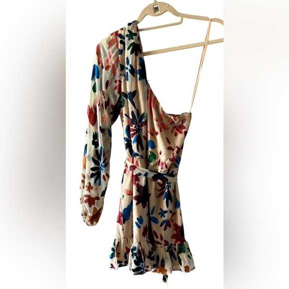Tularosa Floral One-Shoulder Robin Dress L NWT $228 - Picture 4 of 5